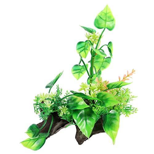 POPETPOP Fake Aquarium Grass Delicate Decorative Plant for Fish Tank Water Plant Ornament for Aquatic Decor for Aquariums - color: Green