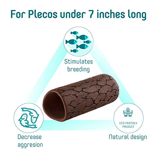Plecoceramics Pleco Cave Breeding Ceramic Decorations Fish Tank Aquarium Medium Size (1 pcs)