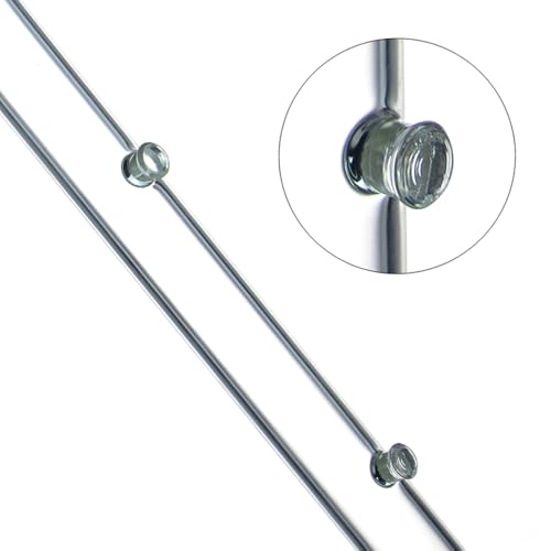 LINLAN 9.84 Inch Glass Shrimp Feeder, Aquarium Feeding Tube and Square Bowl with Two Suction Cups to Prevent Food from Spreading, for Crystal Shrimp and Cherry Shrimp - size: 25CM