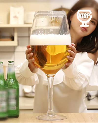Super Large Glass Giant Oversized Goblet Glass Extra Large 220OZ Draft Beer Glass Large Large Capacity,Wine Cork Storage,100oz - size: 100oz