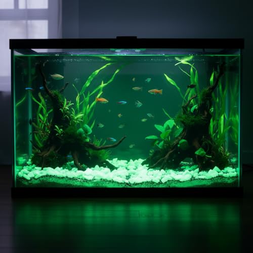 Shiny Stone Glow in The Dark Aquarium Neon Gravel Sand, Decorative Rocks for Fish Tank and Fairy Garden, Home Dec,305g/0.67lbs (15-22mm, Yellow Green) - color: Yellow Green, size: 15-22mm