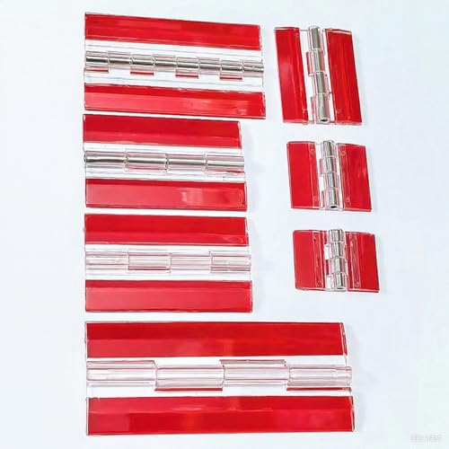 12 Pcs Small, Clear Plastic Acrylic Self-Adhesive Piano Continuous for Cabinet, Drawer, Crafts, DIY, Aquarium Lid, Furniture, Display Stand (Approx 35x25mm) - Mini
