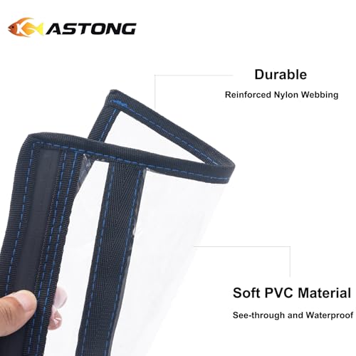 2 Layer Water-resistant Fishing Bait PVC Clear Storage Bag BaitShield Tackle Bag Storage for Bait Tackle Lures Soft Plastics and Fishing Gear Large Capacity 2 Size (2Pcs Medium+2Pcs Large)