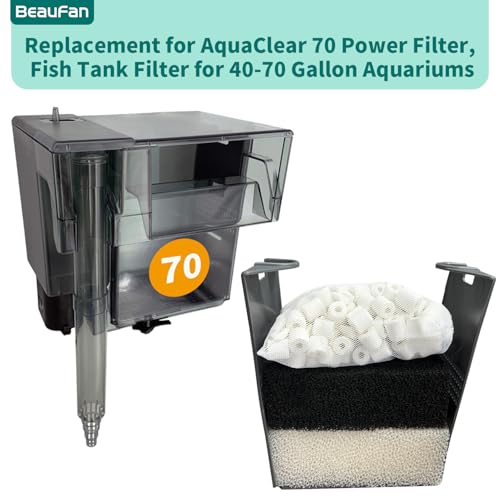 4 Set of Three-Stage Filtration Tank Filter Maintenance Kit, Replacement for AquaClear 70 Power Filter, Fish Tank Filter for 40- to 70-Gallon Aquariums - size: for 70 Power Filter