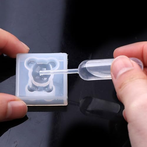 4ml Liquid Pipette Dropper for Chocolate or Strawberry Cupcakes, Ice Cream, Mini Cakes, Waffles, Candy Molds, Squeeze Dropper Wine Injector, Disposable Clear Plastic Dropper Pipette (Pack of 50)
