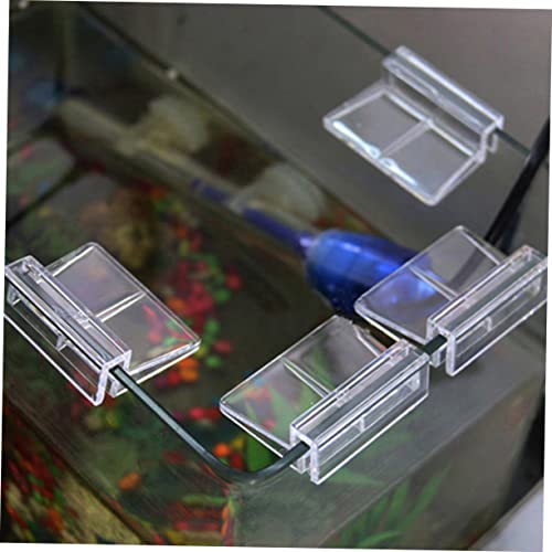 HEMOTON 10Pcs Aquarium Support Brackets for Fish Tank Covers Durable Clips for Glass Easy Installation Design for Enhanced Stability and Support
