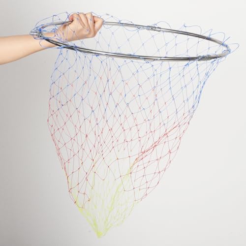 Toddmomy Replacement Fishing Landing Net Head 40cm Stainless Steel Mesh Basket 8mm Connector Portable Fish Land Mesh for Freshwater and Saltwater Fishing