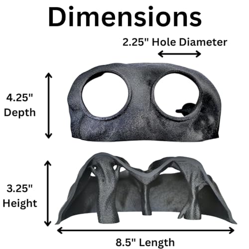 Aquarium Underground Cave Natural Mangrove Tree | Viewing Fish Under Gravel Tunnel Hide | Fish Tank Hideout Decor Decoration Enrichment for Corydora Catfish, Kuhli Loach, Clown Loach, Pleco, Betta - color: Obsidian Black