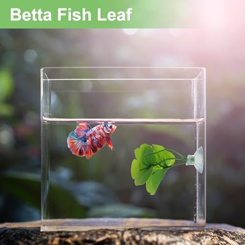 Betta Fish Leaf, Natural Habitat Simulation for Betta Spawnings Grounds, Betta Spawnings Leaves, Resting Bed, Large Small Leaves, Green