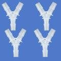 Quickun 1/2" Hose Barb Fitting Equal Barbed Y Shaped 3 Way Plastic Joint Splicer Mender Adapter Union for Air Line Tubing Pipe (Pack of 4) - size: 0.5 Inch