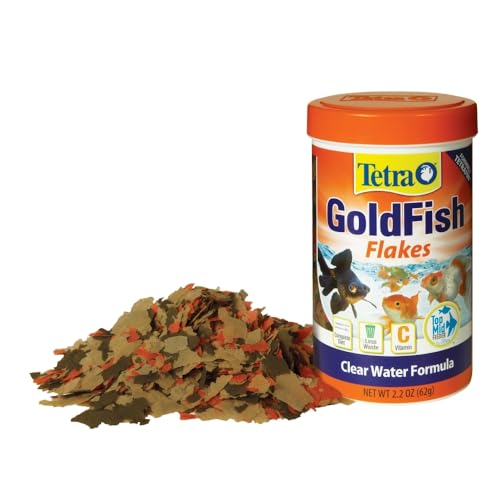 Tetra Goldfish Flakes, Nutritionally Balanced Diet For Aquarium Fish, Vitamin C Enriched Flakes, 2.2 oz - size: 2.2 Ounce (Pack of 1)