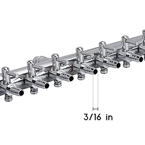 Aquarium Air Valve 6 Way Inline Manifold Air Flow Pump Tubing Splitter Lever Control Valve
