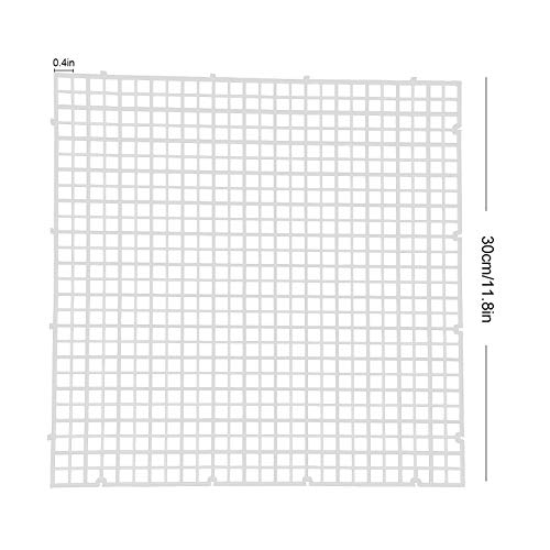 GOWENIC 6Pcs Aquarium Grid Plate, Fish Tank Bottom Isolation Filter Divider, Crate Cutting Splicing Panel for Breeding Livebearers Reptile (30 * 30CM) - color: Clear