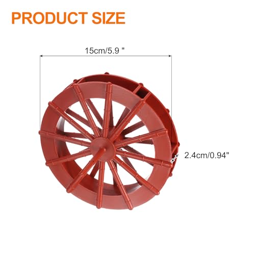 uxcell 2 Pcs Fountain Water Wheel, 5.9 Inch Desktop Fortune Statue Aquarium Wheels Decor Water Fountains Wheel Red - color: Red, size: 5.9 Inch