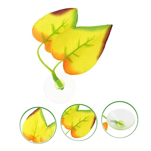 KESYOO Decorative Betta Fish Leaf Hammock Multi-Functional Pad for Comfortable Resting Spawning Aquarium Easy to Install Cup Leaf Ornament for Betta Tank Adornments