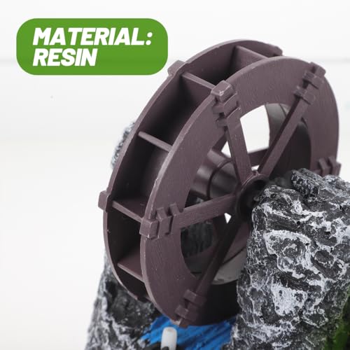 KESYOO Solar-Powered Windmill Water Wheel Oxygen Pump for Fish Tank Garden Decor