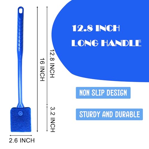 2PCS Fish Tank Cleaning Tools, Aquarium Double Sided Sponge Brush, Fish Tank Cleaner with Long Handle