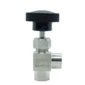 1 Piece Stainless Steel 304 Instrument Gas Angle Needle Valve 1/4" NPT Female x 1/4 NPT Female - size: Angle 1/4" NPT F x F