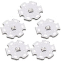5Pcs 3W UV Flexible Blacklight Fixtures 3535 SMD High Power LED Chip with Aluminum Plate 20mm Star PCB Base Heat Sink Led Chip Replacement(120deg,Ultraviolet 380nm-385nm,DC 3.4-3.6V,700mA) - color: Purple380-385nm