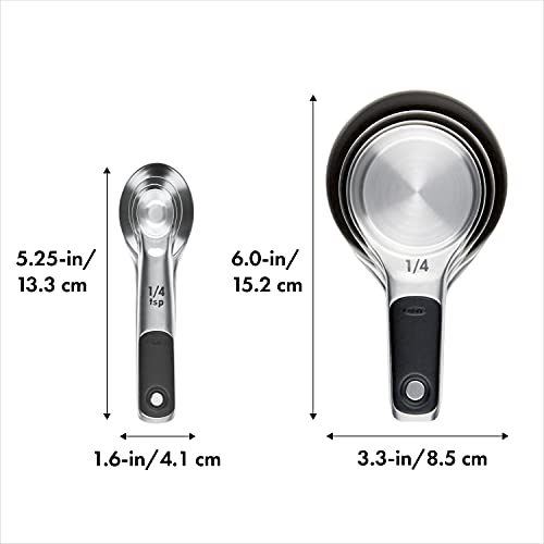 OXO Good Grips 8 Piece Stainless Steel Measuring Cups and Spoons Set - size: 8 count, style: Set