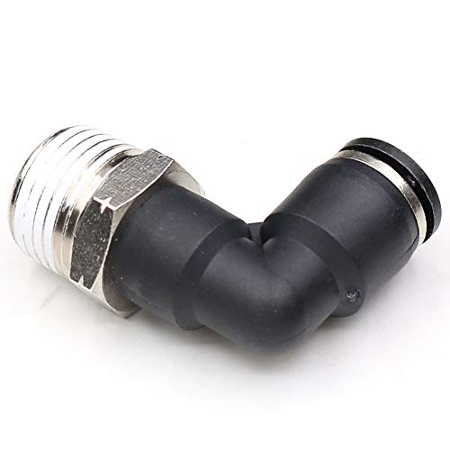 CEKER 3/8 in to 1/2 Npt Elbow Push Connect Fittings - 90 Degree Airline Fittings 2Packs - size: 3/8" OD X 1/2" MNPT
