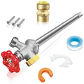 12inch Anti-Siphon Frost Free Sillcock, No Lead Brass Frost Proof Outdoor Faucet Bib with Backflow Preventer, 1/2" Push-to-Fit Connector X 3/4 Inch Hose Bibb Frost Free Spigot - style: 12 in Anti-Siphon Frost Free Sillcock