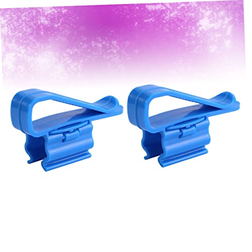 COLLBATH 2pcs Aquarium Filtration Hose Clip Water Clip Holder for Fish Tank Pump Fixing Clamp for Easy Water Changes and Tank Cleaning Compatible with All and Buckets Blue - size: 8.5*1.8CM