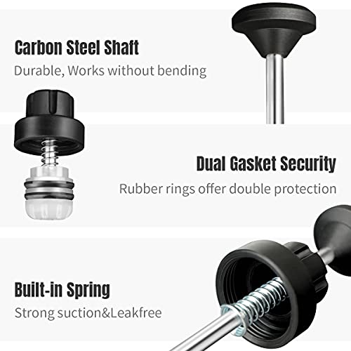 Thorstone 200cc Automotive Fluid Extractor Pump, Manual Oil Change Syringe with 2pcs 22cm PVC Suction Tubes - size: 200cc