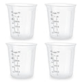 1Cup/250ml Silicone Measuring Cups 4-Pack Set, Reusable 8oz Silicone Cups Set for Prepping Cooking Baking, Melting Butter Chocolate Dishwasher Microwave Safe Baking Supplies - color: 4*250ml