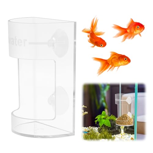 Round Fish Tank Feed Tray with Scale and Suction Cup, Feeding Tube Supplies, Tank Divider Supplies, Breeder Box for Aquarium, Round Aquariums & Fish Bowls Accessories