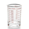 1 PACK Measuring Cup Shot Glass 3 Ounce/90ML Liquid Heavy Glass Red Scale