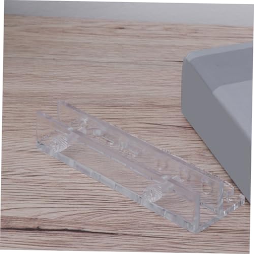 VANZACK Acrylic Aquatic Plant Tool Storage Rack for Aquarium Maintenance Compact Design with High Transparency Holds Scissors Tweezers Scrapers and Spatulas