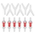 6 Pcs Aquarium Air Pump Connectors with Check Valve Aquarium, Y Shape 3 Way Airline Tubing Connector, Plastic Barb Equal Y Tee, Anti Shedding Fish Tank Tube Adapters Splitter