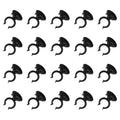 uxcell 20Pcs Aquarium Suction Cup Clips, 20mm Airline Tube Holders Clamps Cup Holder Sucker Tube Sucker for ID Airline Tubing Fish Tank, Black
