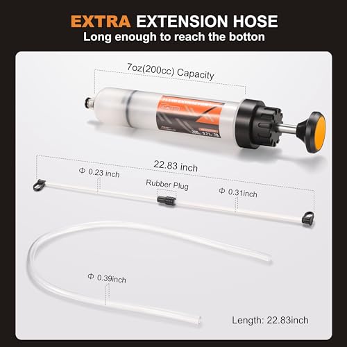 FOUR UNCLES Fluid Extractor & Filling Pump for Easy Oil Change - size: 200cc(58cm hose)