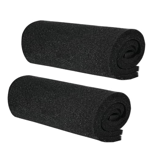 AQUANEAT 2 Pack Aquarium Bio Sponge Filter Media Pad Cut-to-Size Open Cell Foam Sheet for Fish Tank Sump (20" x 20" x 0.5"H) - size: 20" x 20" x 0.5"H