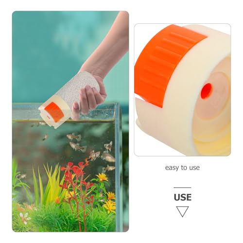 Cabilock Large-Capacity Fish Feeder Bottle for Aquariums Moisture-Proof Fish Food Storage Container Precise Manual Feeding Tool and Turtle Habitats Beige