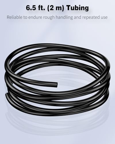 Pawfly 6.5 Feet Aquarium Air Tubing Standard 3/16" Airline Tubing for Fish Tank Air Pump Accessories PVC Hose for Aquarium Garden Terrarium Pond, Black - color: Black