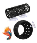 KINGYEENUO Betta Tunnel, Betta Fish Toys, Aquarium Fish Hideout with Suction Cups, Shrimp Cave Decor for Shrimp, Guppies - Safe Play & Resting Area for Bettas, Tank Accessories, a Set