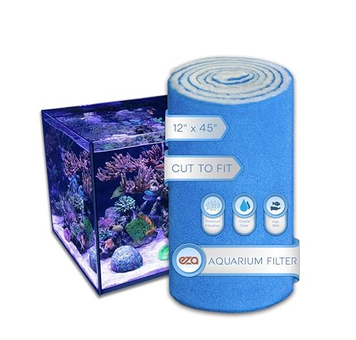Aquarium Filter Floss for Fish Tank Filters, Aquarium Filter Pad - Media Roll for Crystal Clear Water (45 Inch Long, 12 Inch Wide) - size: 45 Inch Long