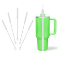 Cleaning Brushes for Reusable Drinking Straws, Set of 5, Long Wire Handle, Bottle and Straw Cleaner for Stanley Mug, Sippy Cup, Water Bottle and Tubes, Reusable and Flexible - color: white001