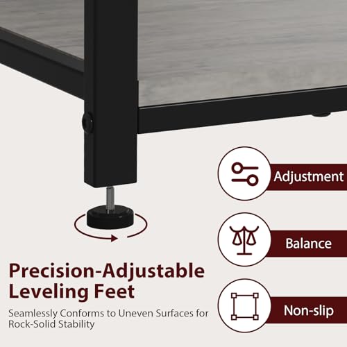 20-29-37 Gallon Fish Tank Stand with Power Outlet, Heavy Duty Metal Aquarium Stand with Two Storage Drawers for Fish Tank Accessories Storage, Perfect for Turtle Tank, Reptile Terrarium, Grey - color: Grey, size: 20-29-37 Gallon