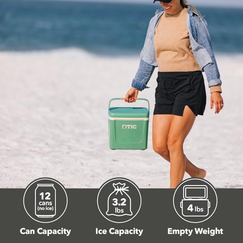 RTIC 8 QT Road Trip Personal Cooler, Small, Compact, Insulated, Portable Ice Chest Box for Food, Drink, Beverage, Beach, Camping, Picnic, Fishing, Boat, 12-Can Capacity - color: Fireworks