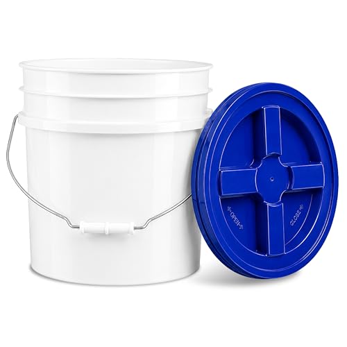 ePackageSupply 3.5 Gallon Bucket with Lid - Food Grade Bucket with Airtight Gamma Seal Screw-On Lid, 90 Mil Heavy Duty HDPE Plastic, BPA Free, for Bulk Food Storage, Made in USA - Blue, 1 Pack - color: Blue, size: 1 Pack