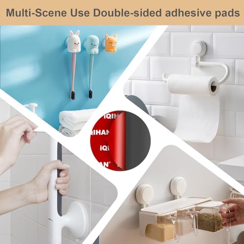 Extra Strong Adhesive Sticker Pads for Car Phone Mounts - 6pcs Double-Sided Very High Bond Circle Tape, 80mm (3.15") Round Sticky Replacement for Suction Cup Itmes Car Dashboard Dash Camera GPS