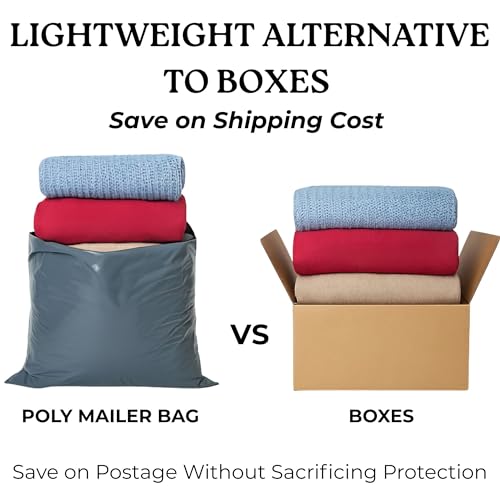 5 Large Shipping Bags 17x24 | Jumbo Poly Mailers for clothes | Strong Thick Mailing Bags with Self Adhesive | Self Sealing Shipping Envelopes - size: 17x24 - 5 Bags