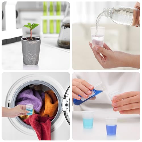 Gartful Resin Mixing Cups and Sticks, 110 Packs Epoxy Measuring Cups Kit - 60PCS 100ml Disposable Graduated Cups, 50PCS Wooden Stir Sticks for Mixing Paint, Stain, Epoxy, Resin - color: Clear cups+wooden stick, size: 50ml
