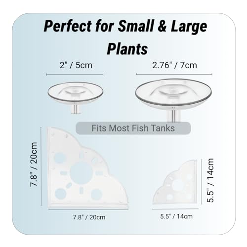 10 Pcs Creative Floating Floral Arrangement Holder,2pcs Aquarium Plant Holder 2025 Innovative Floating Flower Display Stand Clear Acrylic Floating Flower Bowl Stem Holder for Fish Tanks Table Hom Decor