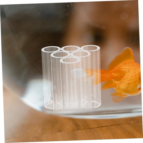 YARNOW 6holes Acrylic Shrimp Breeding Tube Versatile Fish Tank Shelter for Shrimp Turtles and Aquatic Pets Aquarium Decor for Enhanced Viewing