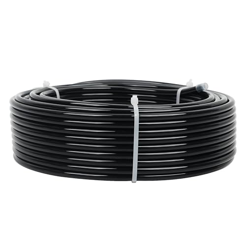 Nylon Air Line 100ft 1/4" OD Pneumatic Nylon Tube DOT Approved SAE J844 Airline For Air Brake Tubing or Fluid Transfer Black